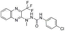 N-(4-CHLOROPHENYL)-2-METHYL-2-[3-(TRIFLUOROMETHYL)-2-QUINOXALINYL]-1-HYDRAZINECARBOXAMIDE 结构式