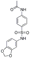 N-(4-((BENZO[3,4-D]1,3-DIOXOLEN-5-YLAMINO)SULFONYL)PHENYL)ETHANAMIDE 结构式