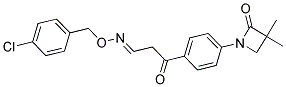 3-[4-(3,3-DIMETHYL-2-OXO-1-AZETANYL)PHENYL]-3-OXOPROPANAL O-(4-CHLOROBENZYL)OXIME 结构式