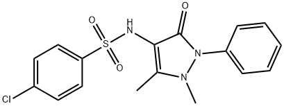 4-(((4-CHLOROPHENYL)SULFONYL)AMINO)-2,3-DIMETHYL-1-PHENYL-3-PYRAZOLIN-5-ONE 结构式