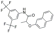 N-(3,5-BIS(TRIFLUOROMETHYL)PHENYL)-2-(2-NAPHTHYLOXY)PROPANAMIDE 结构式