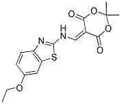 5-(((6-ETHOXYBENZOTHIAZOL-2-YL)AMINO)METHYLENE)-2,2-DIMETHYL-1,3-DIOXANE-4,6-DIONE 结构式