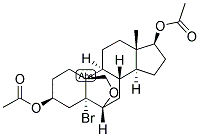 ANDROSTAN-5-ALPHA-BROMO-6-BETA, 19-EPOXY-3-BETA, 17-BETA-DIOL DIACETATE 结构式