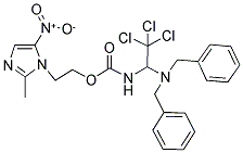 2-(2-METHYL-5-NITRO-1H-1-IMIDAZOLYL)ETHYL N-[2,2,2-TRICHLORO-1-(DIBENZYLAMINO)ETHYL]CARBAMATE 结构式