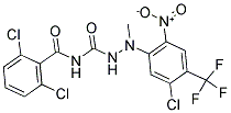 N1-(2,6-DICHLOROBENZOYL)-2-[5-CHLORO-2-NITRO-4-(TRIFLUOROMETHYL)PHENYL]-2-METHYLHYDRAZINE-1-CARBOXAMIDE 结构式