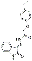 3-(2-(4-Ethylphenoxy)acetylhydrazidyl)-2-oxoindoline 结构式