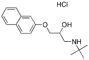 1-(TERT-BUTYLAMINO)-3-(2-NAPHTHYLOXY)PROPAN-2-OL HYDROCHLORIDE 结构式