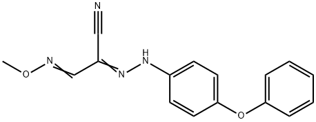 3-(METHOXYIMINO)-2-[2-(4-PHENOXYPHENYL)HYDRAZONO]PROPANENITRILE 结构式