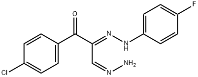 3-(4-CHLOROPHENYL)-2-[2-(4-FLUOROPHENYL)HYDRAZONO]-3-OXOPROPANAL HYDRAZONE 结构式