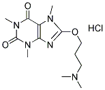 8-[3-(DIMETHYLAMINO)PROPOXY]-1,3,7-TRIMETHYL-3,7-DIHYDRO-1H-PURINE-2,6-DIONE HYDROCHLORIDE 结构式