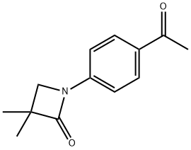 1-(4-ACETYLPHENYL)-3,3-DIMETHYL-2-AZETANONE 结构式