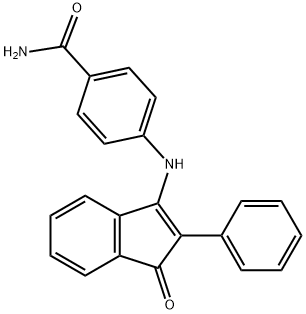 4-((1-OXO-2-PHENYLINDEN-3-YL)AMINO)BENZAMIDE 结构式