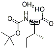 Boc-D-Ile-OH 1/2H2O 结构式