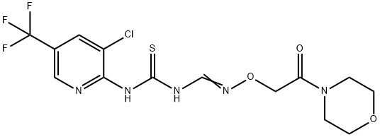 N-[3-CHLORO-5-(TRIFLUOROMETHYL)-2-PYRIDINYL]-N'-([(2-MORPHOLINO-2-OXOETHOXY)AMINO]METHYLENE)THIOUREA 结构式