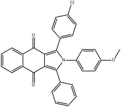 1-(4-Chlorophenyl)-2-(4-methoxyphenyl)-3-phenyl-2H-benzo[f]isoindole-4,9-dione 结构式