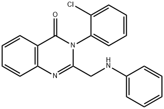 3-(2-CHLORO-PHENYL)-2-PHENYLAMINOMETHYL-3H-QUINAZOLIN-4-ONE 结构式