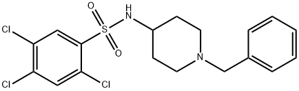 N-(1-BENZYL-4-PIPERIDINYL)-2,4,5-TRICHLOROBENZENESULFONAMIDE 结构式