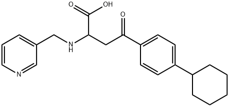 4-(4-CYCLOHEXYLPHENYL)-4-OXO-2-((3-PYRIDYLMETHYL)AMINO)BUTANOIC ACID 结构式