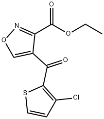 4-(3-氯噻吩-2-羰基)异噁唑-3-甲酸乙酯 结构式