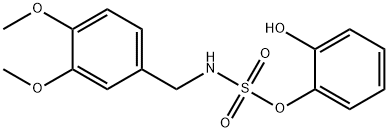 N-(3,4-DIMETHOXYBENZYL)2-HYDROXYPHENYLSULFAMATE 结构式