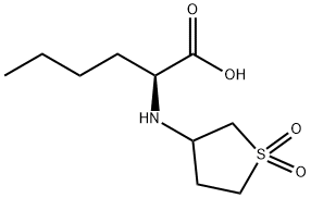2-(1,1-DIOXO-TETRAHYDRO-1-THIOPHEN-3-YLAMINO)-HEXANOIC ACID 结构式