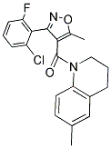 3-(6-CHLORO-2-FLUOROPHENYL)-5-METHYLISOXAZOL-4-YL 6-METHYL(1,2,3,4-TETRAHYDROQUINOLYL) KETONE 结构式