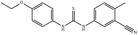 N-(3-CYANO-4-METHYLPHENYL)-N'-(4-ETHOXYPHENYL)THIOUREA 结构式