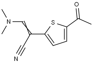 2-(5-Acetyl-2-thienyl)-3-(dimethylamino)acrylonitrile 结构式