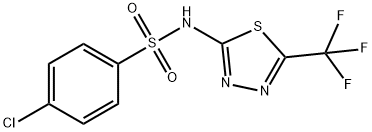 4-CHLORO-N-[5-(TRIFLUOROMETHYL)-1,3,4-THIADIAZOL-2-YL]BENZENESULFONAMIDE 结构式