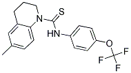 (6-Methyl(1,2,3,4-tetrahydroquinolyl))((4-(trifluoromethoxy)phenyl)amino)methane-1-thione 结构式
