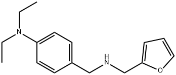 DIETHYL-(4-([(FURAN-2-YLMETHYL)-AMINO]-METHYL)-PHENYL)-AMINE 结构式
