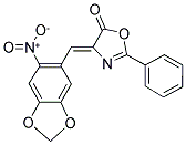 4-((6-NITROBENZO[D]1,3-DIOXOLEN-5-YL)METHYLENE)-2-PHENYL-1,3-OXAZOLIN-5-ONE 结构式