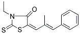 (5E)-3-ETHYL-5-[(2E)-2-METHYL-3-PHENYLPROP-2-ENYLIDENE]-2-THIOXO-1,3-THIAZOLIDIN-4-ONE 结构式