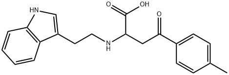 2-([2-(1H-Indol-3-yl)ethyl]amino)-4-(4-methylphenyl)-4-oxobutanoic acid 结构式