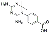 4-(4,6-DIAMINO-2,2-DIMETHYL-2H-[1,3,5]TRIAZIN-1-YL)-BENZOIC ACID 结构式