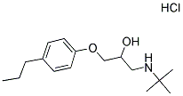 1-(TERT-BUTYLAMINO)-3-(4-PROPYLPHENOXY)PROPAN-2-OL HYDROCHLORIDE 结构式