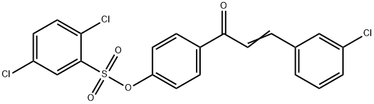 (E)-4-(3-(3-氯苯基)丙烯酰基)苯基2,5-二氯苯磺酸酯 结构式