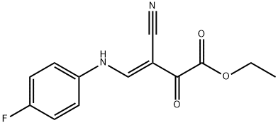 ETHYL 3-CYANO-4-(4-FLUOROANILINO)-2-OXO-3-BUTENOATE 结构式