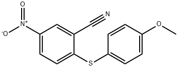 2-[(4-METHOXYPHENYL)SULFANYL]-5-NITROBENZENECARBONITRILE 结构式