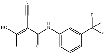 2-CYANO-3-HYDROXY-N-[3-(TRIFLUOROMETHYL)PHENYL]-2-BUTENAMIDE 结构式