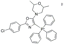 [2-(4-CHLOROPHENYL)-5-(2,6-DIMETHYLMORPHOLINO)-1,3-OXAZOL-4-YL](TRIPHENYL)PHOSPHONIUM IODIDE 结构式