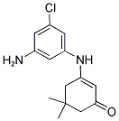 3-((3-AMINO-5-CHLOROPHENYL)AMINO)-5,5-DIMETHYLCYCLOHEX-2-EN-1-ONE 结构式