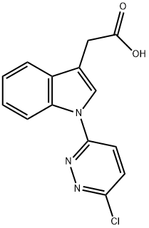 2-[1-(6-CHLORO-3-PYRIDAZINYL)-1H-INDOL-3-YL]ACETIC ACID 结构式