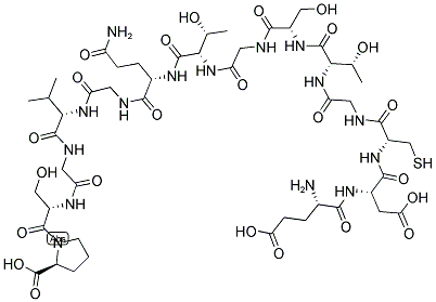 GLU-ASP-CYS-GLY-THR-SER-GLY-THR-GLN-GLY-VAL-GLY-SER-PRO 结构式