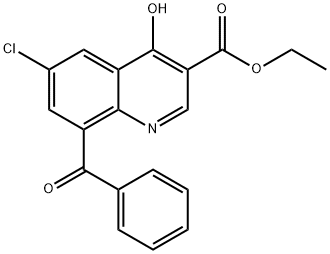 ETHYL 8-BENZOYL-6-CHLORO-4-HYDROXY-3-QUINOLINECARBOXYLATE 结构式