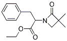 ETHYL 2-(3,3-DIMETHYL-2-OXO-1-AZETANYL)-3-PHENYLPROPANOATE 结构式