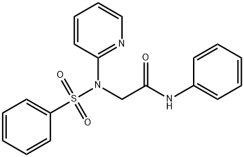 N-PHENYL-2-[(PHENYLSULFONYL)(2-PYRIDINYL)AMINO]ACETAMIDE 结构式