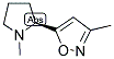 3-METHYL-5-[(2S)-1-METHYL-2-PYRROLIDINYL]ISOXAZOLE HYDROCHLORIDE 结构式