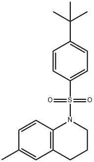 1-((4-(TERT-BUTYL)PHENYL)SULFONYL)-6-METHYL-1,2,3,4-TETRAHYDROQUINOLINE 结构式