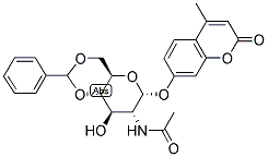 4-METHYLUMBELLIFERYL-2-ACETAMIDE-4,6-O-BENZYLIDENE-2-DEOXY-BETA-D-GLUCOPYRANOSIDE 结构式